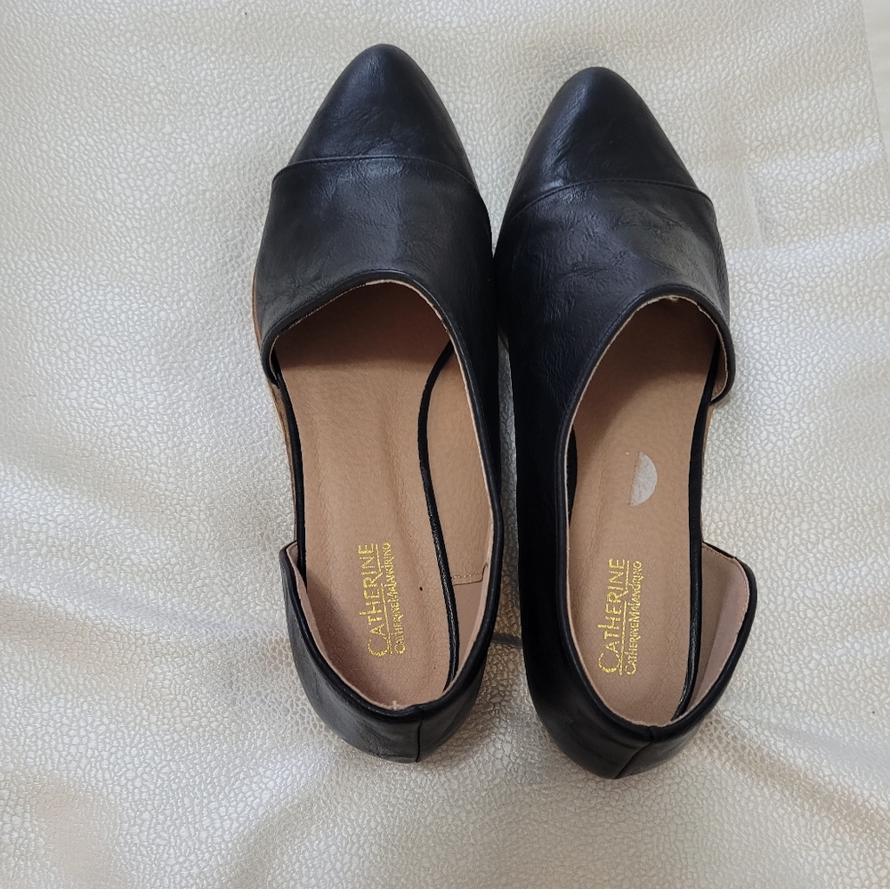 Black leather shoe